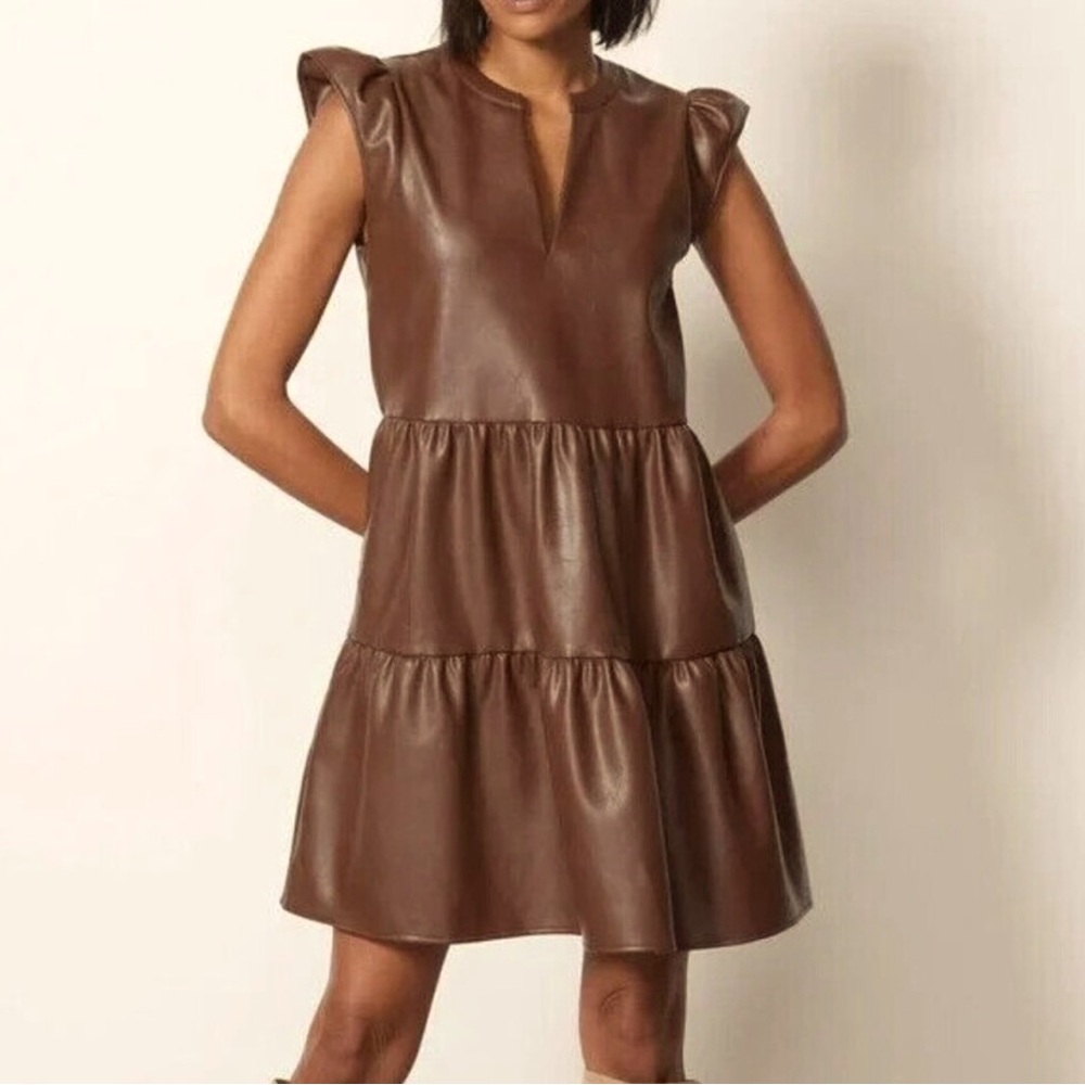 Evereve Brown Vegan Dress